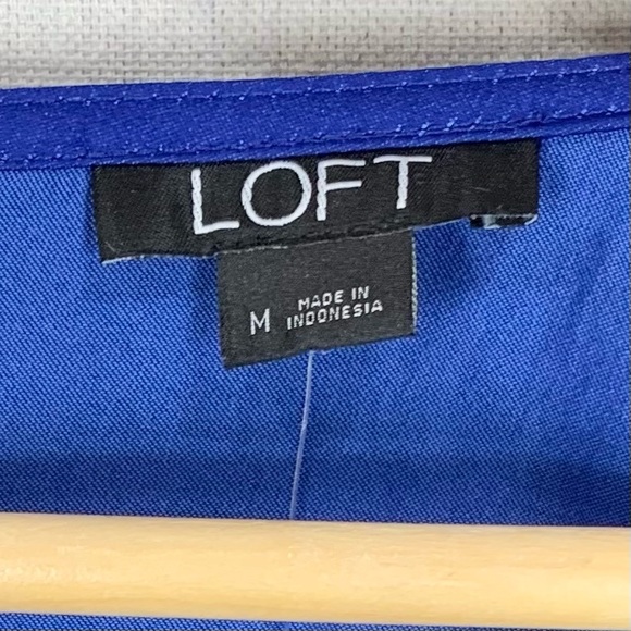 Ann Taylor~Loft~NWT~Blue Satin‎ Sleeveless Romper~Sz M - Picture 5 of 12